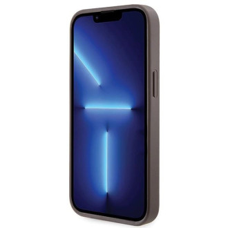 Pouzdro Guess GUHCP13MP4TDSCPW pro iPhone 13 - hnědé Crossbody 4G kovové logo
