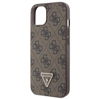 Pouzdro Guess GUHCP13MP4TDSCPW pro iPhone 13 - hnědé Crossbody 4G kovové logo