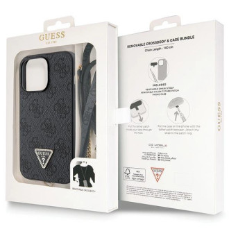 Pouzdro Guess GUHCP13XP4TDSCPK pro iPhone 13 Pro Max 6,7&quot; - černé Crossbody 4G kovové logo