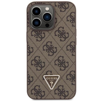 Pouzdro Guess GUHCP13XP4TDSCPW pro iPhone 13 Pro Max 6,7&quot; - hnědé Crossbody 4G kovové logo