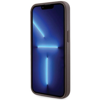 Pouzdro Guess GUHCP13XP4TDSCPW pro iPhone 13 Pro Max 6,7&quot; - hnědé Crossbody 4G kovové logo