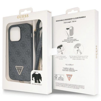 Pouzdro Guess GUHCP14LP4TDSCPK pro iPhone 14 Pro - černé Crossbody 4G kovové logo