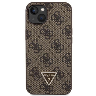 Pouzdro Guess GUHCP14SP4TDSCPW pro iPhone 14 - hnědé Crossbody 4G kovové logo