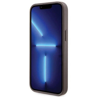 Pouzdro Guess GUHCP14SP4TDSCPW pro iPhone 14 - hnědé Crossbody 4G kovové logo