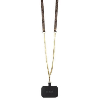 Guess GUHCP14XP4TDSCPW pouzdro pro iPhone 14 Pro Max 6,7&quot; - hnědé Crossbody 4G kovové logo