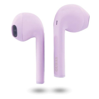 Bluetooth sluchátka Guess GUTWST26PSU TWS + dokovací stanice - fialová Classic EST Logo
