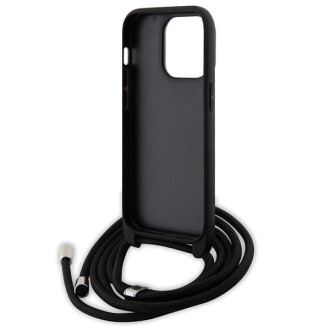 Karl Lagerfeld KLHCP13LSAKCPSK pouzdro pro iPhone 13 Pro / 13 hardcase - černé Crossbody Saffiano Metal Pin Karl&amp;Choupette