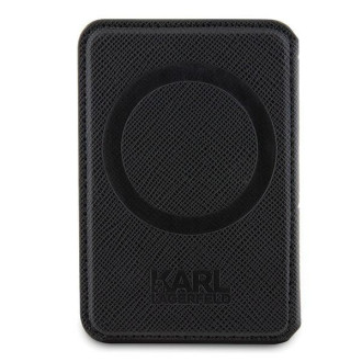 Karl Lagerfeld KLWMSPSAKHCK stojánek na kartu peněženky Saffiano Monogram Pouzdro Choupette MagSafe - černé