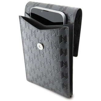 Karl Lagerfeld Case Kabelka KLWBSAKHPCG - Silver Saffiano Monogram Choupette