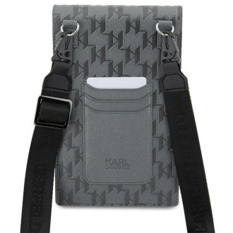 Karl Lagerfeld Case Kabelka KLWBSAKHPCG - Silver Saffiano Monogram Choupette