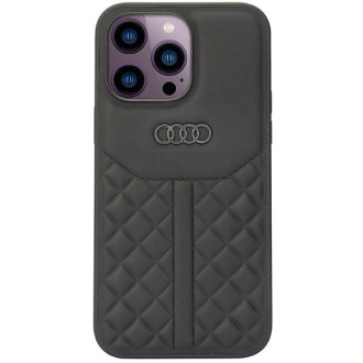 Originální kožené pouzdro Audi pro iPhone 14 Pro Max 6,7&quot; - černé AU-TPUPCIP14PM-Q8/D1-BK