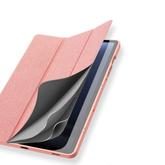 Dux Ducis Domo pouzdro z eko kůže se stojánkem pro Samsung Tab S9 FE+ - růžové