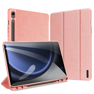 Dux Ducis Domo pouzdro z eko kůže se stojánkem pro Samsung Tab S9 FE+ - růžové