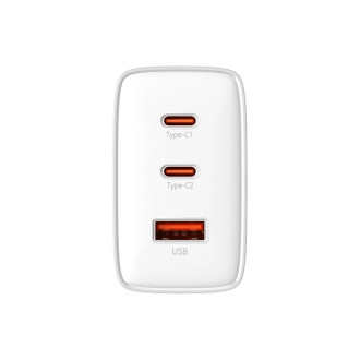 Baseus Cube Pro 65W GaN nabíječka 2x USB-C USB-A - bílá