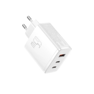 Baseus Cube Pro 65W GaN nabíječka 2x USB-C USB-A - bílá