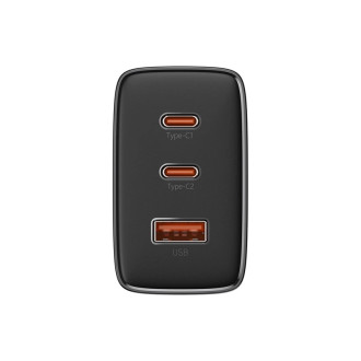 Baseus Cube Pro 65W GaN nabíječka 2x USB-C USB-A - černá