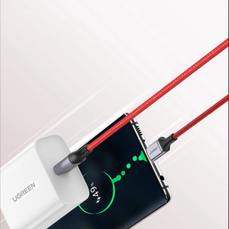 Ugreen US294 USB-C 2.0 / USB-C 2.0 3A kabel - červený