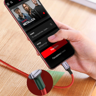 Ugreen US294 USB-C 2.0 / USB-C 2.0 3A kabel - červený