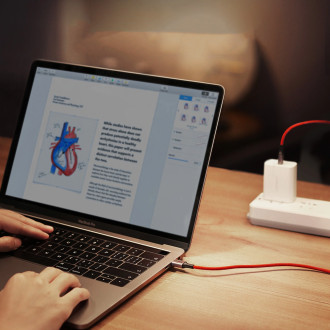 Ugreen US294 USB-C 2.0 / USB-C 2.0 3A kabel - červený