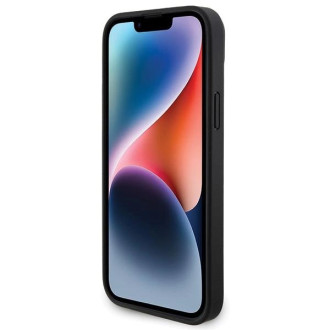 Pouzdro Ferrari Twist Metal Logo pro iPhone 15 Plus - černé