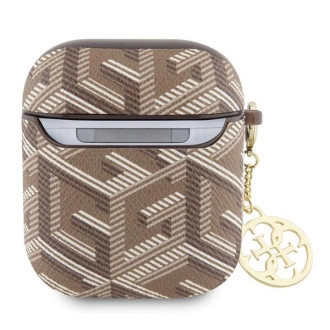 Guess GUA2PGCE4CW pouzdro pro AirPods 1/2 - hnědé GCube Charm