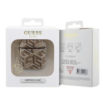 Guess GUA2PGCE4CW pouzdro pro AirPods 1/2 - hnědé GCube Charm