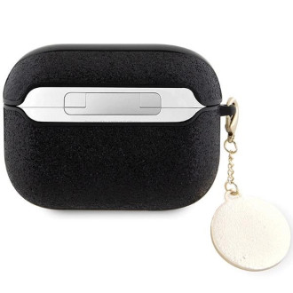 Guess GUAP2PGEHCDK pouzdro pro kryt AirPods Pro 2 - černé Fixed Glitter Heart Diamond Charm