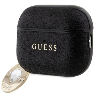 Guess GUAP2PGEHCDK pouzdro pro kryt AirPods Pro 2 - černé Fixed Glitter Heart Diamond Charm