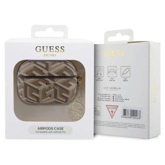 Guess GUAPPGCE4CW pouzdro pro AirPods Pro - hnědé GCube Charm