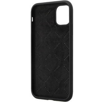 Pouzdro Guess GUHCN614DGPK pro iPhone 11 / Xr - černé silikonové logo Strass 4G