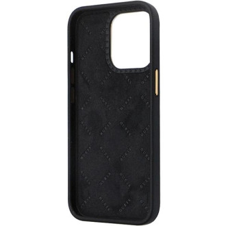 Guess GUHCP13LM4DGPK pouzdro pro iPhone 13 Pro / 13 - černé silikonové Logo Strass 4G