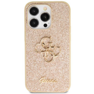 Pouzdro Guess GUHCP14LHG4SGD pro iPhone 14 Pro - zlaté Glitter Script Big 4G
