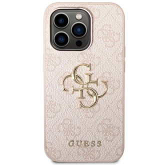 Pouzdro Guess 4G Big Metal Logo pro iPhone 15 Pro - růžové