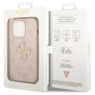 Pouzdro Guess 4G Big Metal Logo pro iPhone 15 Pro - růžové