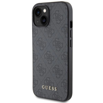 Pouzdro Guess 4G Big Metal Logo pro iPhone 15 Plus - šedé