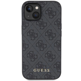 Pouzdro Guess 4G Big Metal Logo pro iPhone 15 Plus - šedé