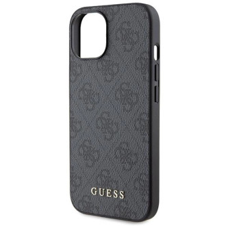 Pouzdro Guess 4G Big Metal Logo pro iPhone 15 Plus - šedé