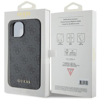 Pouzdro Guess 4G Big Metal Logo pro iPhone 15 Plus - šedé