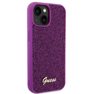 Pouzdro Guess Disco Metal Script pro iPhone 15 - růžové