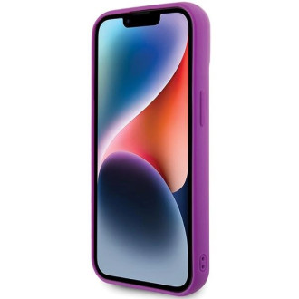 Pouzdro Guess Disco Metal Script pro iPhone 15 - růžové