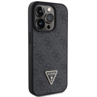 Guess Leather 4G Diamond Triangle pouzdro pro iPhone 15 Pro Max - černé