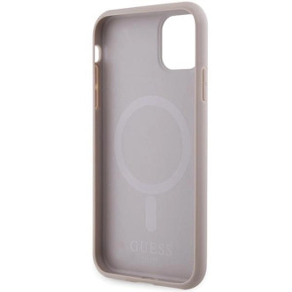 Guess GUHMN61PSAHMCP pouzdro pro iPhone 11 / Xr - růžové Saffiano MagSafe