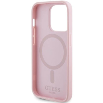 Guess GUHMP14LPSAHMCP pouzdro pro iPhone 14 Pro - růžové Saffiano MagSafe