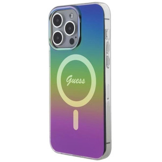 Pouzdro Guess IML Iridescent MagSafe pro iPhone 15 Pro - černé