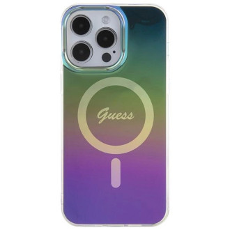 Pouzdro Guess IML Iridescent MagSafe pro iPhone 15 Pro - černé