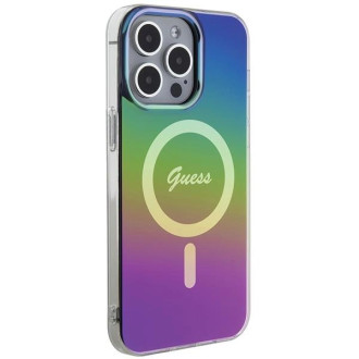 Pouzdro Guess IML Iridescent MagSafe pro iPhone 15 Pro - černé