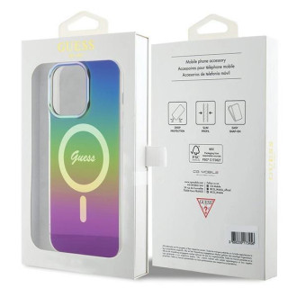 Pouzdro Guess IML Iridescent MagSafe pro iPhone 15 Pro - černé