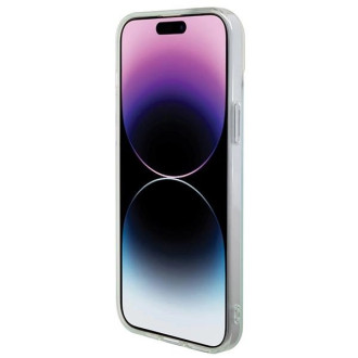 Guess IML Iridescent MagSafe pouzdro pro iPhone 15 Pro - tyrkysové