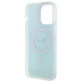Guess IML Iridescent MagSafe pouzdro pro iPhone 15 Pro - tyrkysové