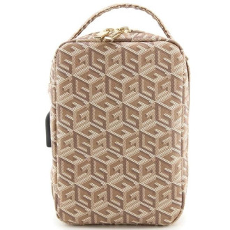 Guess GUHBHGCFSEW Organizér taška - hnědá GCube Stripe